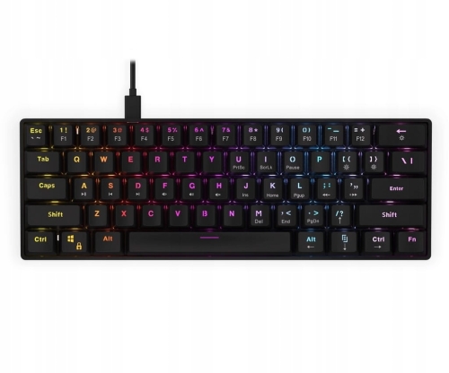 KLAWIATURA PRZEWODOWA KRUX QARA 60% RGB OUTEMU RED