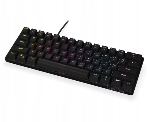 KLAWIATURA PRZEWODOWA KRUX QARA 60% RGB OUTEMU RED