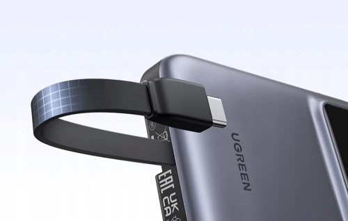 UGREEN POWERBANK 10000MAH 30W DO TELEFONU WBUDOWANY KABEL USB-C MAGNETIC