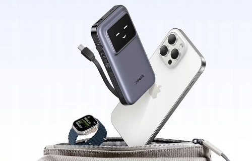 UGREEN POWERBANK 10000MAH 30W DO TELEFONU WBUDOWANY KABEL USB-C MAGNETIC