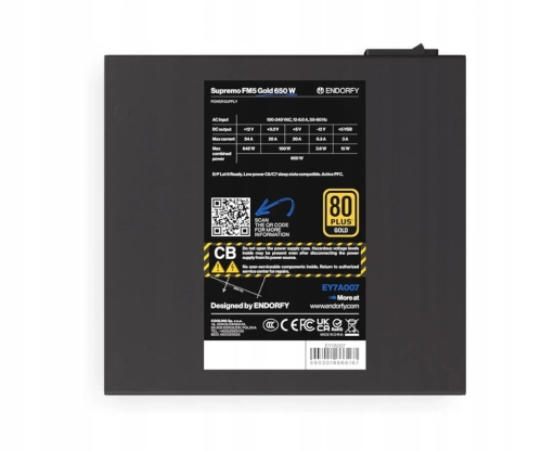 ZASILACZ ENDORFY SUPREMO FM5 650W 80 PLUS GOLD