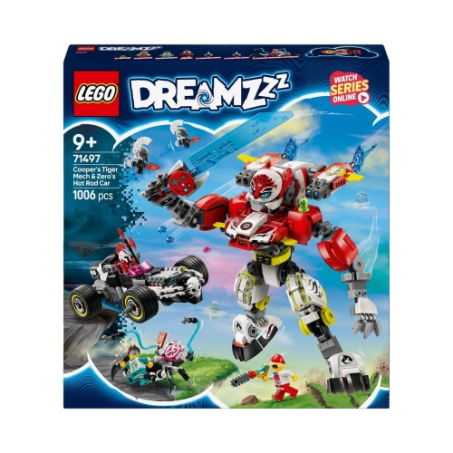 ZESTAW KLOCKI LEGO DREAMZZZ 71497 TYGRYSI MECH COOPERA I HOT ROD ZERO