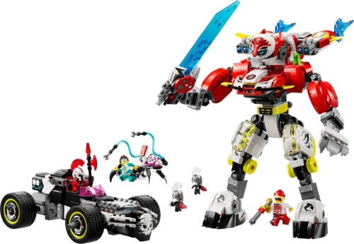 ZESTAW KLOCKI LEGO DREAMZZZ 71497 TYGRYSI MECH COOPERA I HOT ROD ZERO