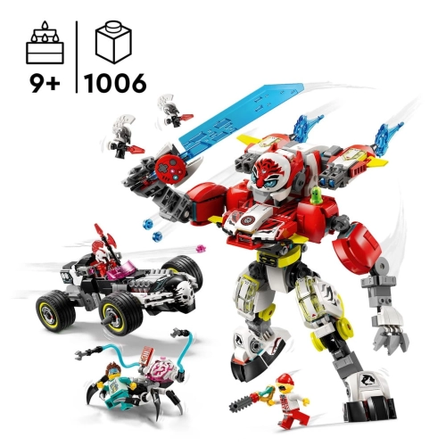 ZESTAW KLOCKI LEGO DREAMZZZ 71497 TYGRYSI MECH COOPERA I HOT ROD ZERO