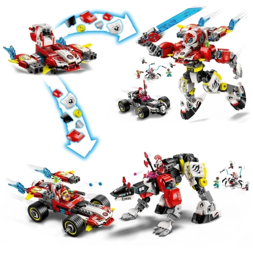 ZESTAW KLOCKI LEGO DREAMZZZ 71497 TYGRYSI MECH COOPERA I HOT ROD ZERO