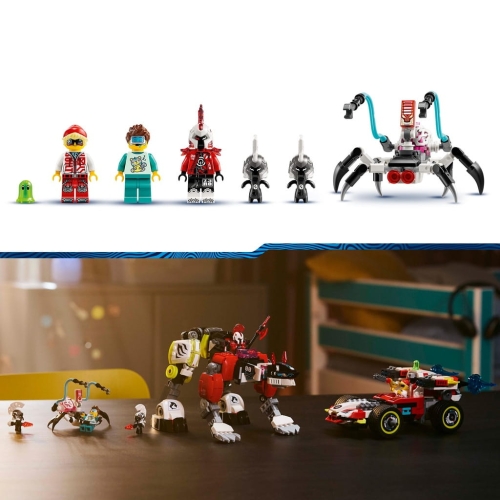 ZESTAW KLOCKI LEGO DREAMZZZ 71497 TYGRYSI MECH COOPERA I HOT ROD ZERO