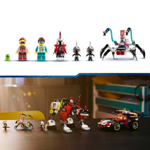 ZESTAW KLOCKI LEGO DREAMZZZ 71497 TYGRYSI MECH COOPERA I HOT ROD ZERO