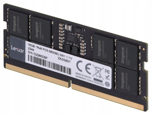 PAMIĘĆ RAM LEXAR DDR5 16GB 5600MHZ CL46 (1x16GB) SODIMM