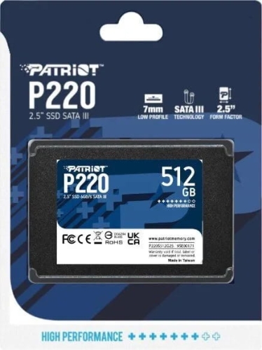 DYSK SSD PATRIOT P220 512GB SATA III 2,5"