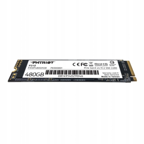 DYSK SSD PATRIOT P310 480GB M.2 2280 PCIE NVME