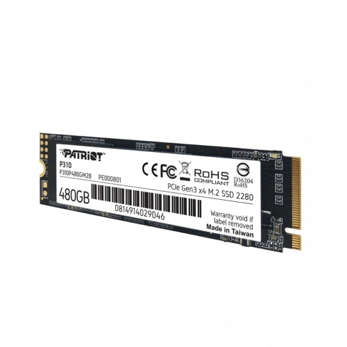 DYSK SSD PATRIOT P310 480GB M.2 2280 PCIE NVME