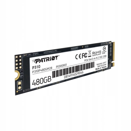 DYSK SSD PATRIOT P310 480GB M.2 2280 PCIE NVME
