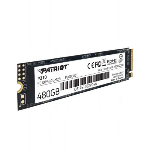DYSK SSD PATRIOT P310 480GB M.2 2280 PCIE NVME