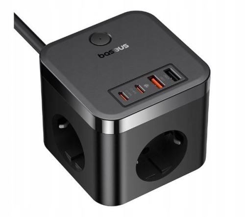 ŁADOWARKA + LISTWA ZASILAJĄCA BASEUS POWERCOMBO 30W 1,5M 3AC+2U+2C -