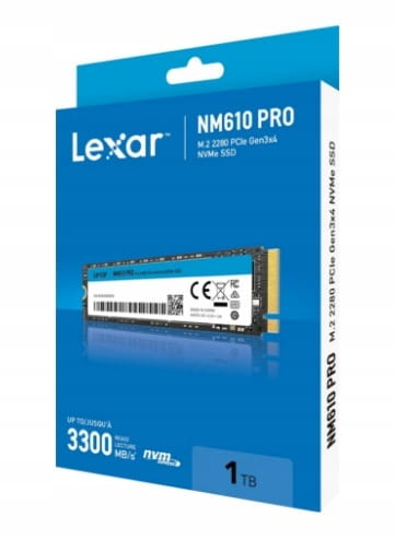 DYSK SSD LEXAR NM610 PRO 1TB M.2 2280 PCIE GEN3x4 NVME