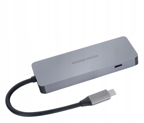 ADAPTER SILVER MONKEY HUB USB-C 6IN1 3X USB PD100W 1X USB-C [SMA211]