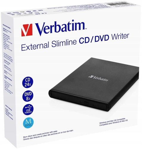 NAGRYWARKA DVD ZEWNĘTRZNA VERBATIM EXTERNAL SLIMLINE 53504