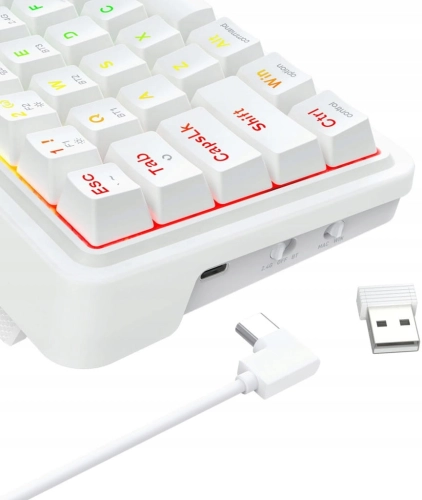 KLAWIATURA BEZPRZEWODOWA REDRAGON DRACONIC V2 PRO BIAŁA