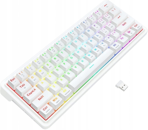KLAWIATURA BEZPRZEWODOWA REDRAGON DRACONIC V2 PRO BIAŁA