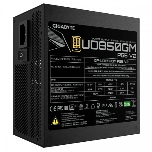 ZASILACZ GIGABYTE UD850GM PG5 V2 850W 80 PLUS GOLD