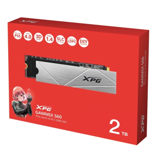 DYSK SSD ADATA XPG GAMMIX S60 2TB PCIE GEN4X4 M.2 2280 NVME