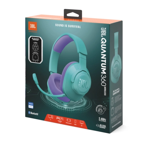 SŁUCHAWKI BEZPRZEWODOWE JBL QUANTUM 360 WIRELESS NIEBIESKIE