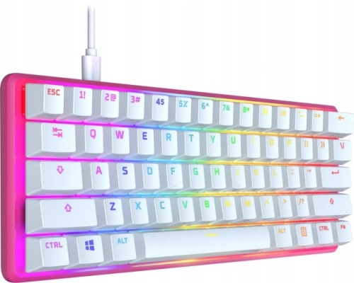 KLAWIATURA PRZEWODOWA HYPERX ALLOY ORIGINS 60 RÓŻOWO-BIAŁA