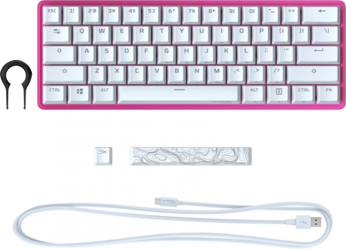 KLAWIATURA PRZEWODOWA HYPERX ALLOY ORIGINS 60 RÓŻOWO-BIAŁA