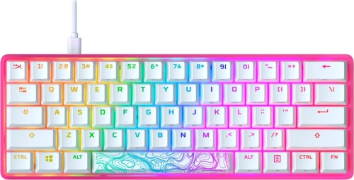 KLAWIATURA PRZEWODOWA HYPERX ALLOY ORIGINS 60 RÓŻOWO-BIAŁA