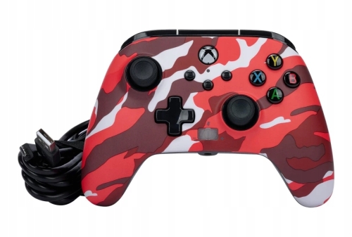 PAD KONTROLER POWERA PRZEWODOWY ENHANCED RED CAMO XO XSX PC CZERWONY