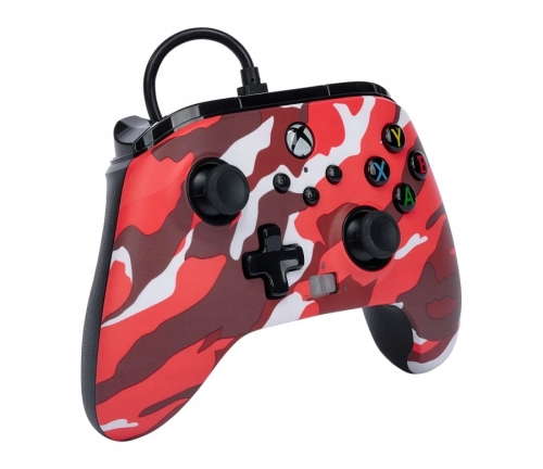 PAD KONTROLER POWERA PRZEWODOWY ENHANCED RED CAMO XO XSX PC CZERWONY