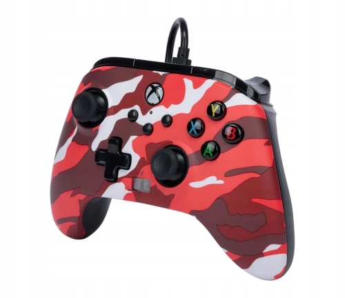 PAD KONTROLER POWERA PRZEWODOWY ENHANCED RED CAMO XO XSX PC CZERWONY