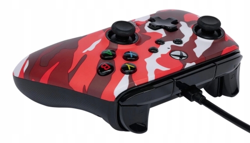 PAD KONTROLER POWERA PRZEWODOWY ENHANCED RED CAMO XO XSX PC CZERWONY