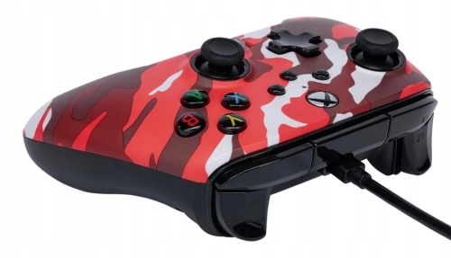 PAD KONTROLER POWERA PRZEWODOWY ENHANCED RED CAMO XO XSX PC CZERWONY