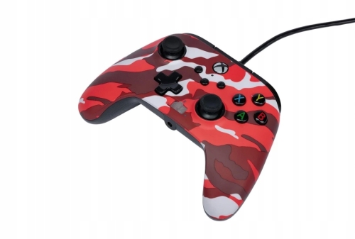 PAD KONTROLER POWERA PRZEWODOWY ENHANCED RED CAMO XO XSX PC CZERWONY