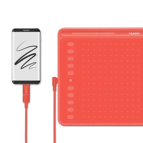 TABLET GRAFICZNY HUION HS611 CZERWONY
