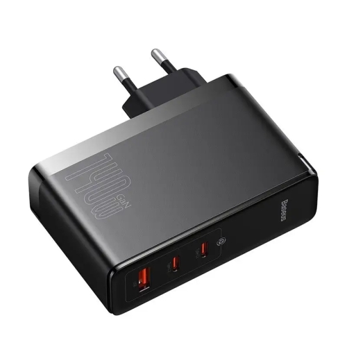 ŁADOWARKA SIECIOWA BASEUS GAN5 PRO 140W 2XUSB-C + USB-A CZARNA