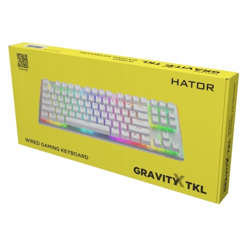 KLAWIATURA HATOR GRAVITY X TKL BIAŁA