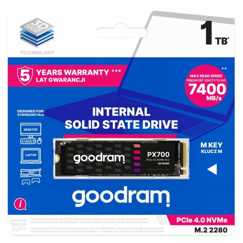 DYSK SSD GOODRAM PX700 1TB M.2 PCIE