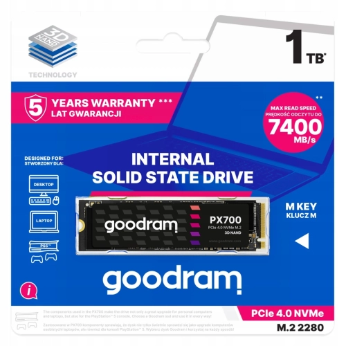 DYSK SSD GOODRAM PX700 1TB M.2 PCIE