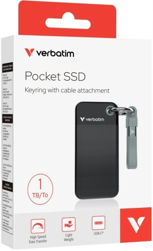 DYSK ZEWNĘTRZNY SSD VERBATIM POCKET 1TB CZARNY USB-C 3.2 GEN2