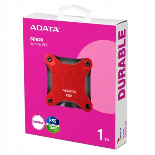 DYSK ZEWNĘTRZNY SSD ADATA SD620 1TB CZERWONY