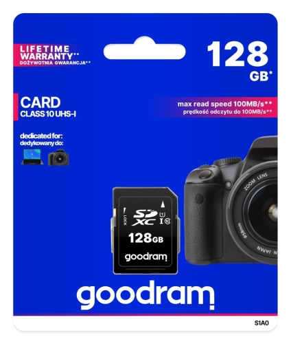 KARTA PAMIĘCI SDXC GOODRAM 128GB S1A0 CL10 UHS-I