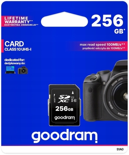 KARTA PAMIĘCI SDXC GOODRAM 256GB S1A0 CL10 UHS-I